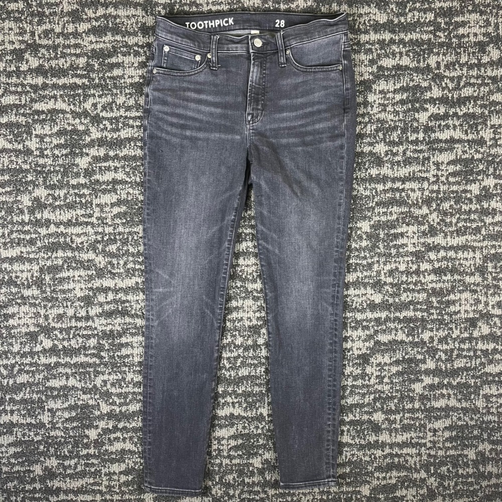J.Crew Toothpick Skinny Jeans Womens 28 Gray Washed Stretch Re-Imagined Denim